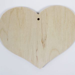 23661 HJÄRTA m.hål plywood 12x9,5 cm