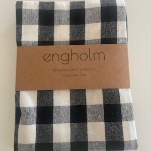 21661 Kökshanddukar 3-pack svart/vit