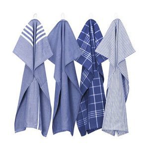 21668 Kökshandduk blå/vit