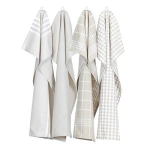 21669 Kökshandduk beige/vit